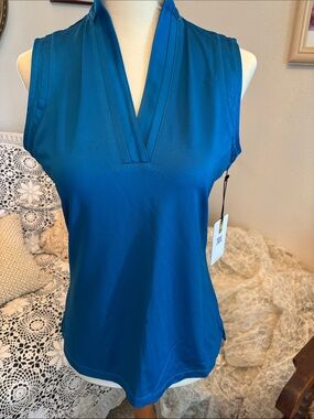 Tail Sleeveless V-Neck Golf/Tennis Top - Teal Blue/Mykonos (on tag)